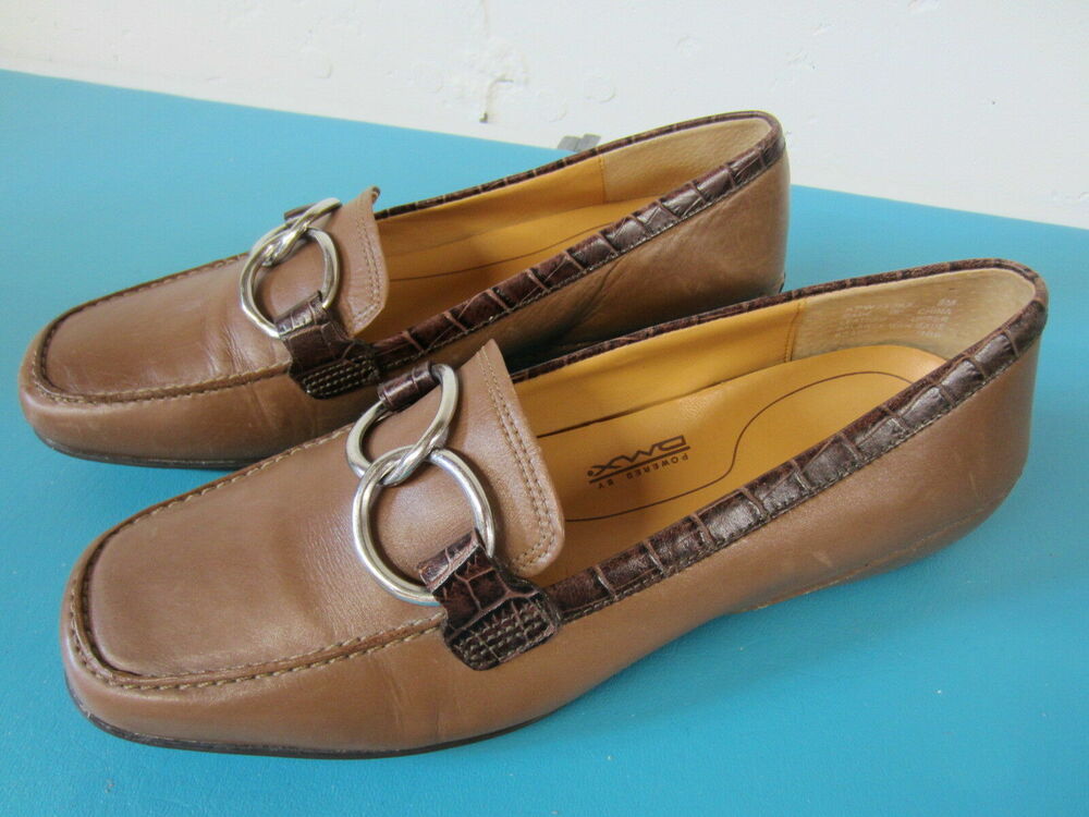 ROCKPORT Saddle Tan LEATHER Horsebit DMX Comort Buckle DRIVING MOCS Loafers 8M